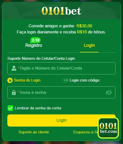 Usuário acessando o aplicativo 0101bet pelo celular